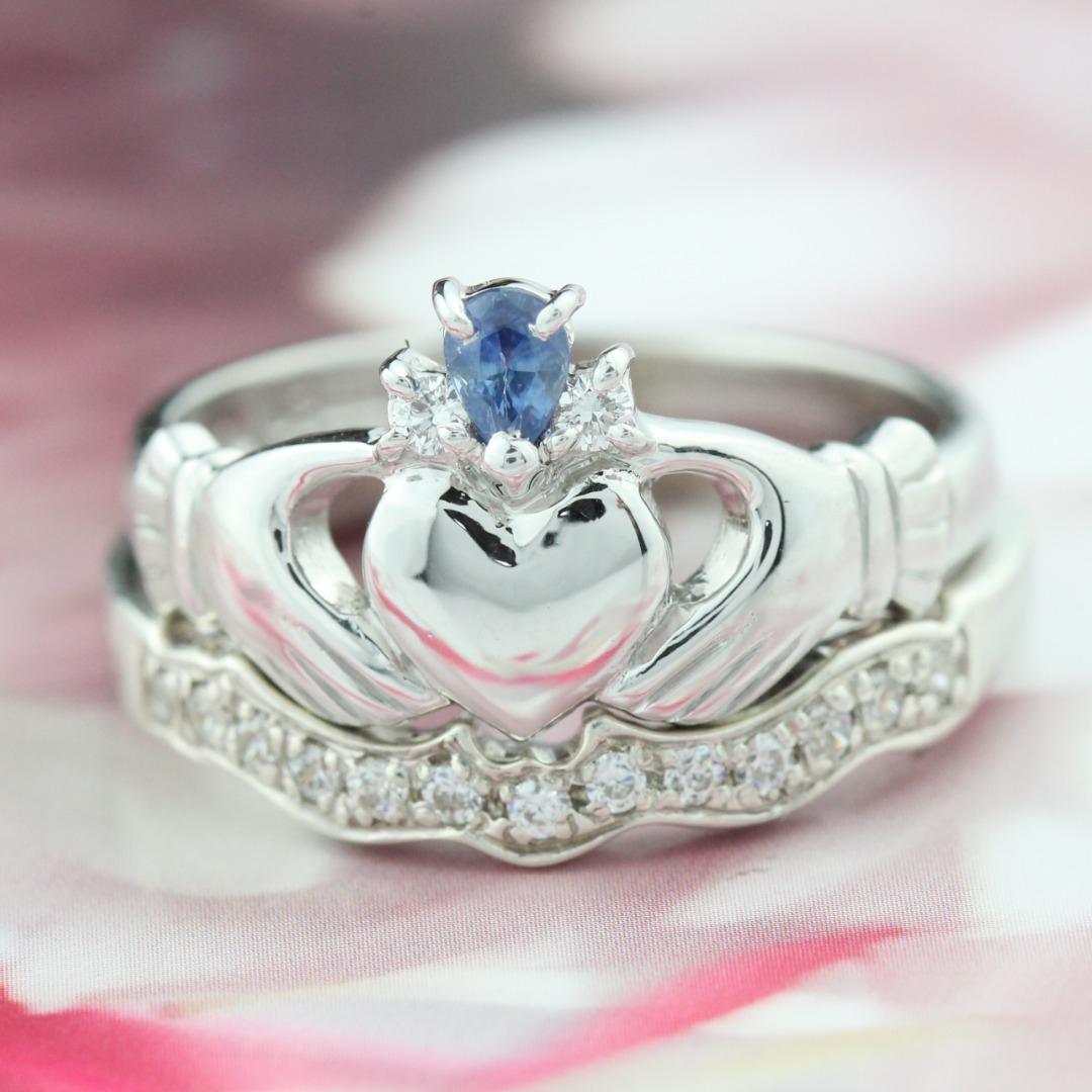 Ladies Diamond Claddagh Ring