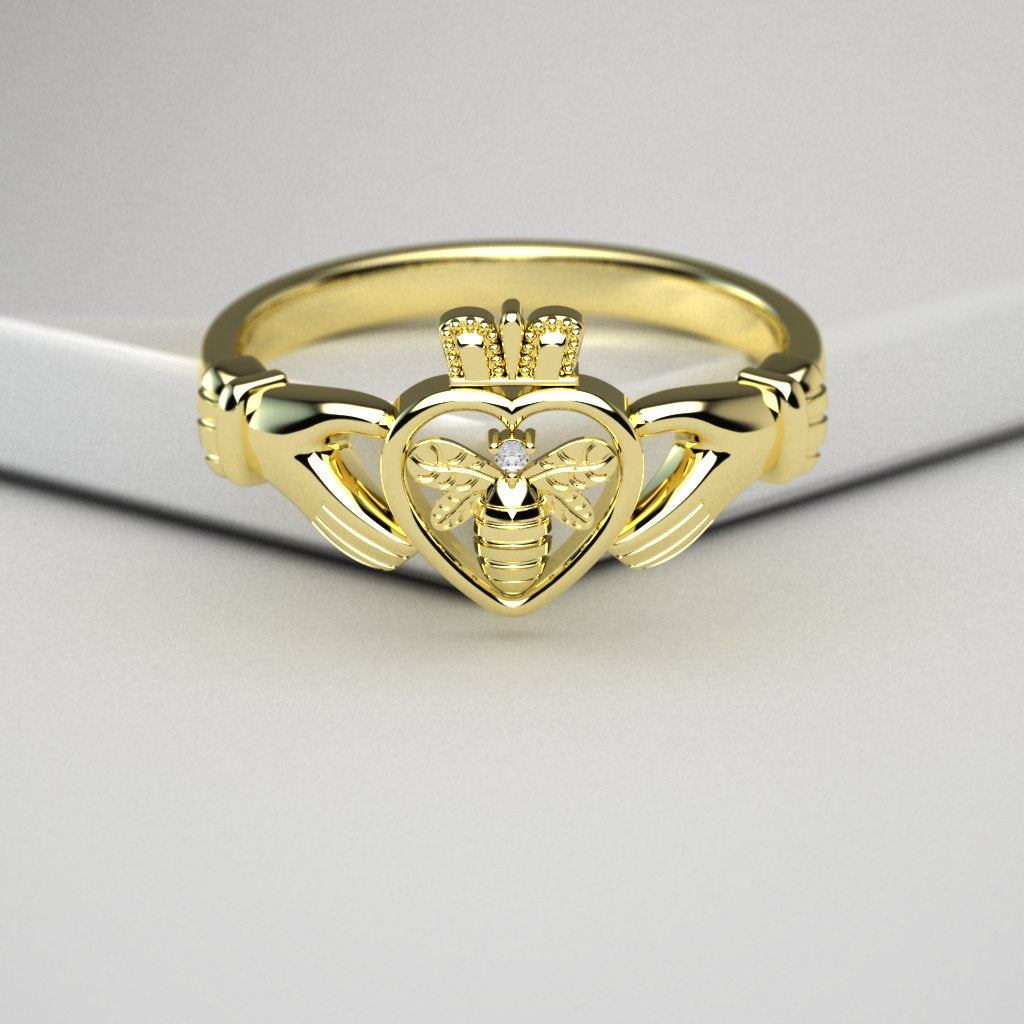 Queen Bee claddagh ring