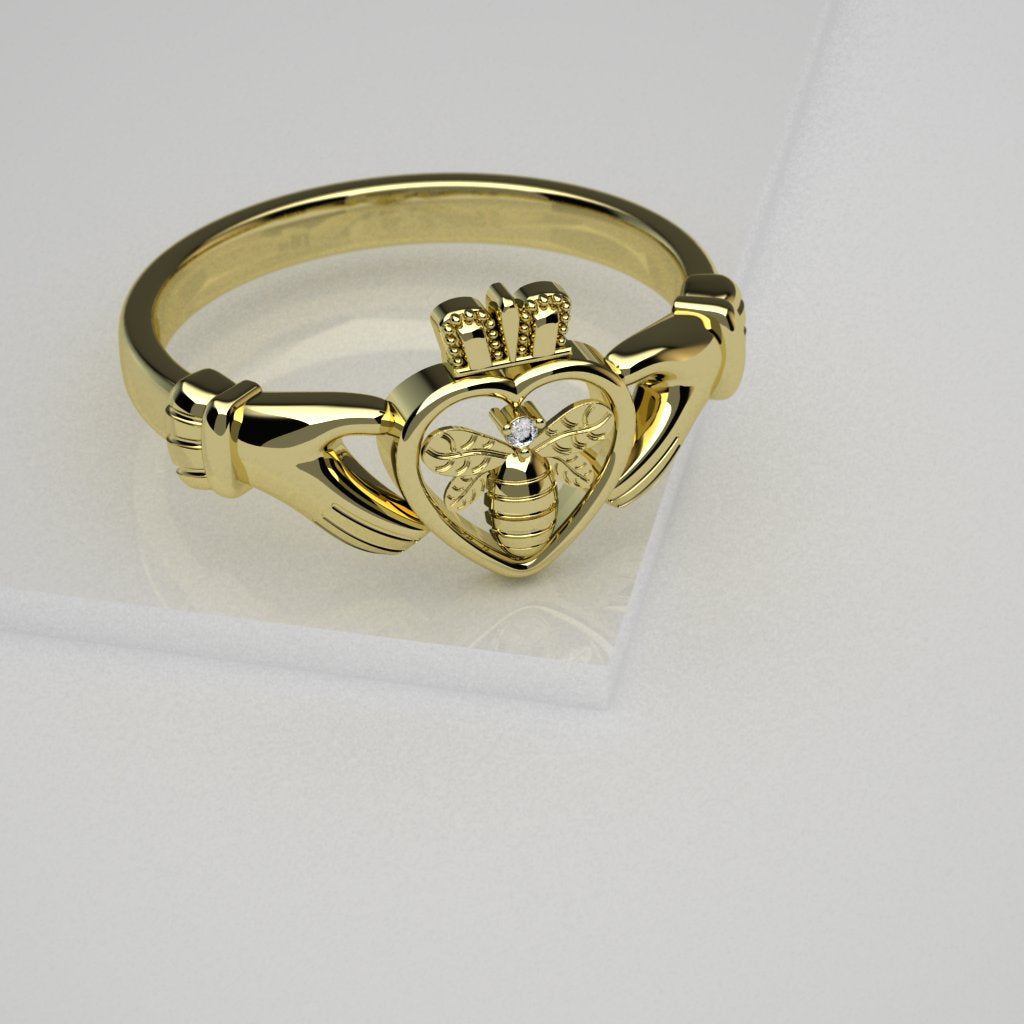 Queen Bee claddagh ring