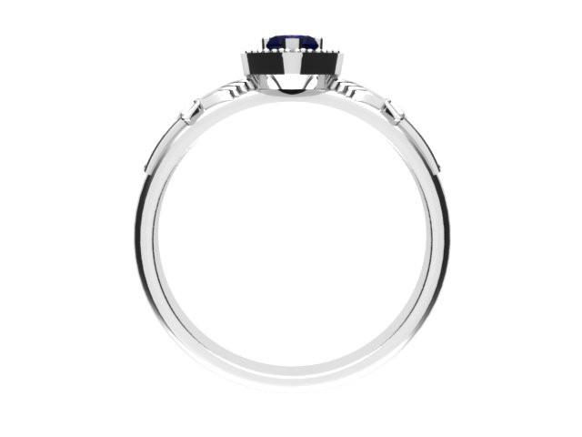 Jewelry - Ladies Claddagh Ring.  Created Sapphire Gemstone Claddagh Ring, Contemporary Irish Celtic Claddagh Ring.